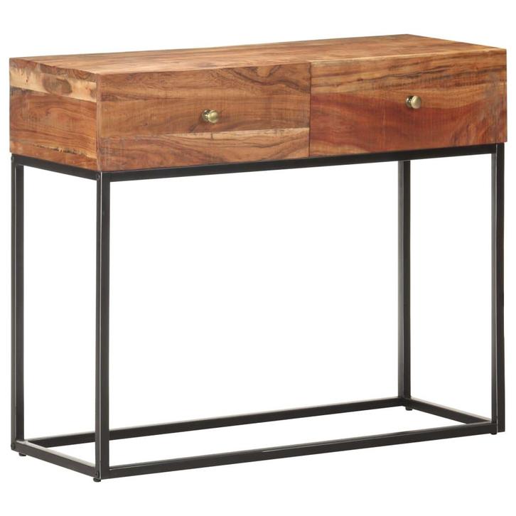 vidaXL Wandtafel 90x35x75 cm ruw acaciahout, Huis en Inrichting, Kasten | Overige, Nieuw, Verzenden