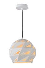 Hanglamp Lucide MALUNGA -  - Ø 25 cm - 1xE27 - Wit, Verzenden, Nieuw