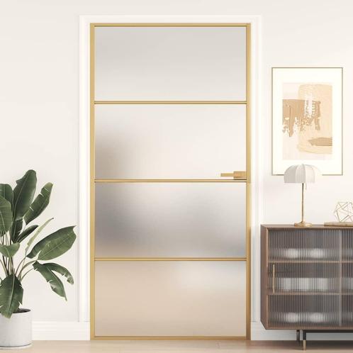 vidaXL Binnendeur smal 102,5x201,5 cm gehard glas en, Doe-het-zelf en Bouw, Deuren en Vliegenramen, Nieuw, Verzenden