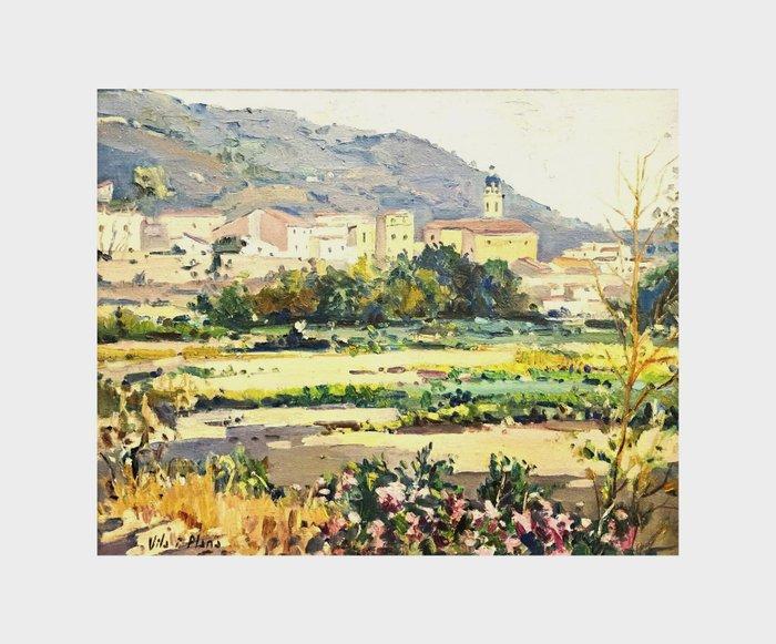 Lluís Vila Plana (1921) - Landscape of Cabrils Valley, Antiek en Kunst, Kunst | Schilderijen | Klassiek