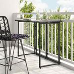 vidaXL Tuintafel inklapbaar 90x51x75 cm poly rattan zwart, Tuin en Terras, Tuintafels, Verzenden, Nieuw