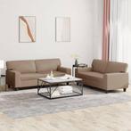 vidaXL 2-delige Loungeset kunstleer cappuccinokleurig, Verzenden, Nieuw