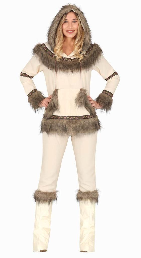 Eskimo Kostuum Wit, Kleding | Dames, Carnavalskleding en Feestkleding, Nieuw, Verzenden