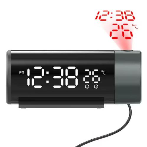 Digitale Wekker met Projectie - Alarm Klok Temperatuur LED, Elektronische apparatuur, Wekkers, Nieuw, Verzenden