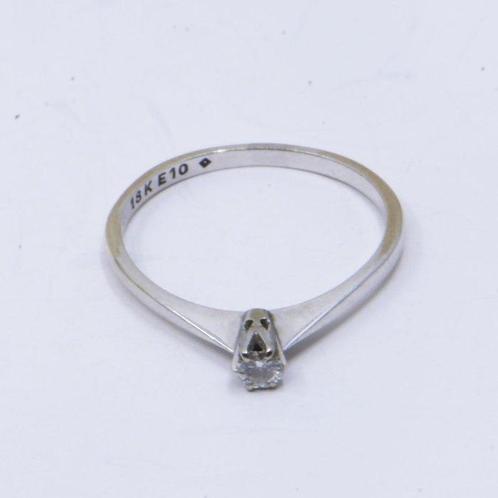 Ring - 18 karaat Witgoud - 0.07ct. tw. Diamant (Natuurlijk), Handtassen en Accessoires, Ringen