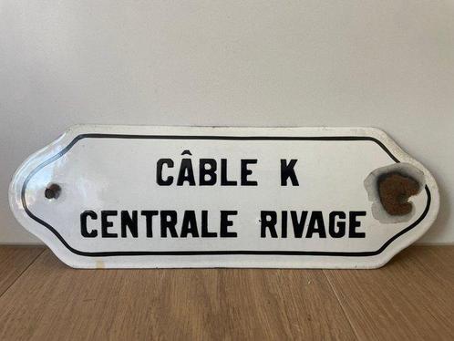 Emaille veiligheids bord elektriciteit - Plaque émaillée -, Antiek en Kunst, Antiek | Wandborden en Tegels