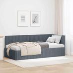 Bedframe Fluweel Donkergrijs | Retour Deal | 35% Korting, Huis en Inrichting, Overige materialen, 90 cm, Eenpersoons, Verzenden
