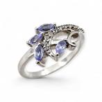 Zonder minimumprijs - Ring Zilver - Tanzaniet, Nieuw