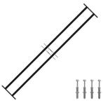 vidaXL Raam Rooster Zwart 176 x 30 cm Gepoedercoat staal, Verzenden, Nieuw