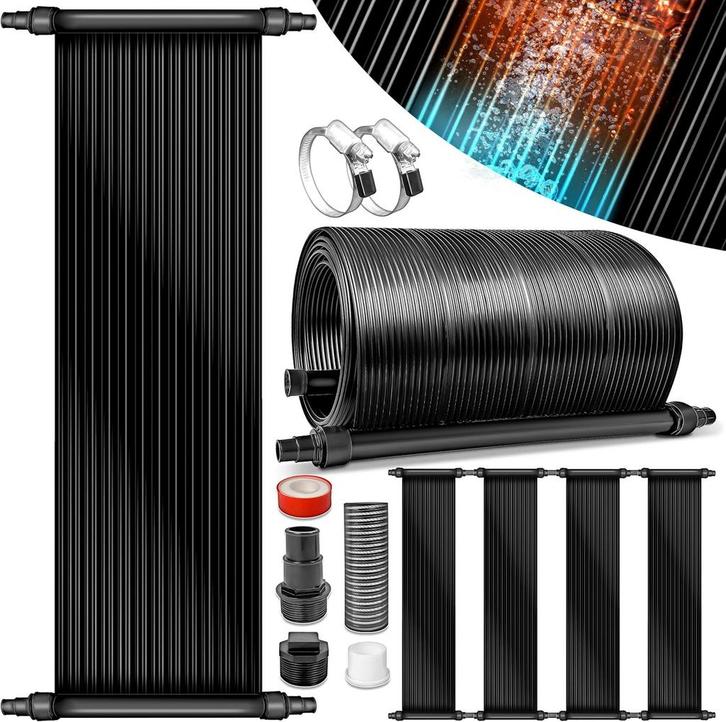 Tillvex® Solar mat - Zwembadverwarming - 300x76cm - Zwart •, Tuin en Terras, Zwembad-toebehoren, Nieuw, Verzenden