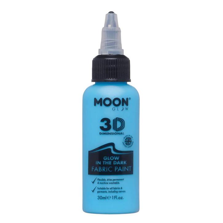 Moon Glow Glow in the Dark Fabric Paint Blue 30ml, Hobby en Vrije tijd, Feestartikelen, Nieuw, Verzenden