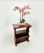 Bijzettafel - Donker walnoothout - vintage tijdschriftenrek, Antiek en Kunst