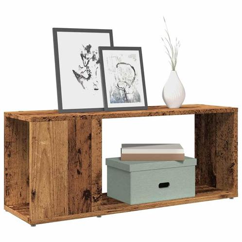 vidaXL Tv-meubel 80x24x32cm bewerkt hout oud houtkleurig, Huis en Inrichting, Kasten | Boekenkasten, Nieuw, Verzenden