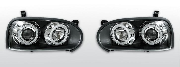 Koplampen Angel Eyes | Volkswagen Golf 3 1991-1997 | zwart, Auto-onderdelen, Verlichting, Nieuw, Volkswagen, Verzenden