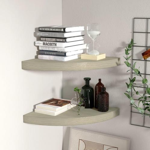 vidaXL Hoekschappen zwevend 2 st 35x35x3,8 cm MDF, Huis en Inrichting, Kasten | Wandmeubels, Nieuw, Verzenden