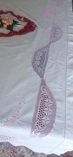 Excellente drap à linge en coton et lin anciens avec des