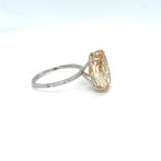 Ring - 14 karaat Witgoud - 9.53ct. tw. Geel Diamant (Fancy