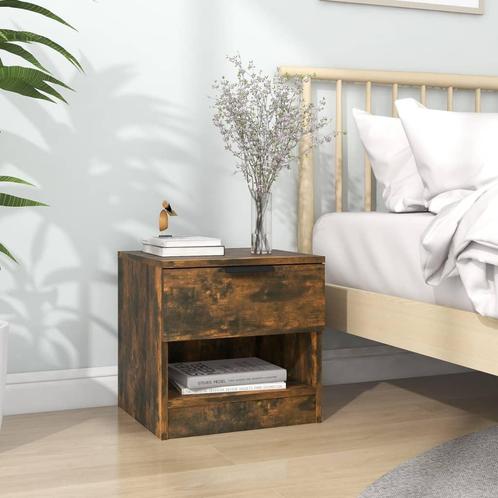 vidaXL Nachtkastje bewerkt hout gerookt eikenkleurig, Huis en Inrichting, Slaapkamer | Nachtkastjes, Nieuw, Verzenden