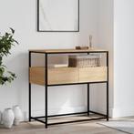 vidaXL Wandtafel 75x40x75 cm bewerkt hout sonoma, Huis en Inrichting, Tafels | Bijzettafels, Verzenden, Nieuw