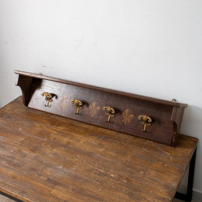 Kapstok - Hout, Messing - decorato, Antiek en Kunst, Curiosa en Brocante