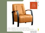 Leren fauteuil Glamour - Toledo Orange (oranje), Huis en Inrichting, Fauteuils, Nieuw, Ophalen of Verzenden, 50 tot 75 cm, Industrieel, Modern, Retro