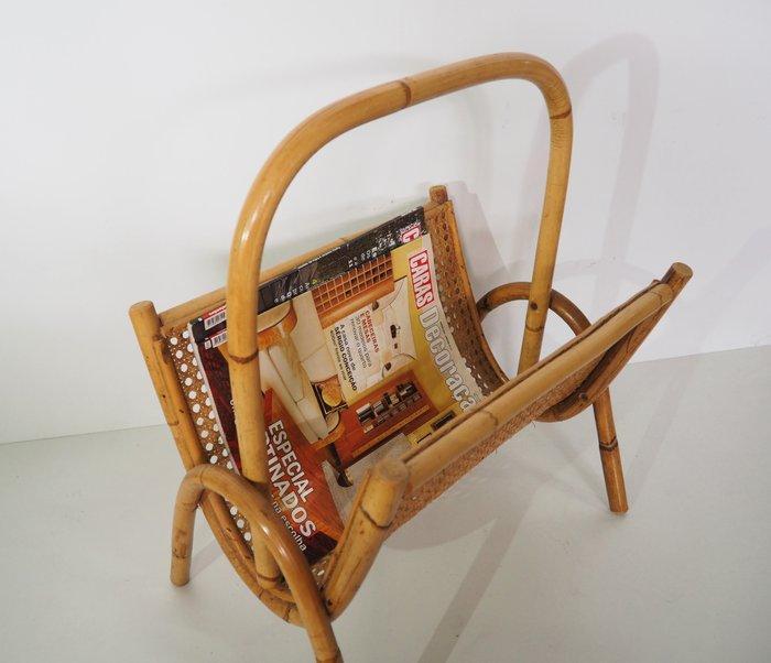 Tijdschriftenhouder - Bamboe - Italiaanse vintage uit de, Antiek en Kunst, Kunst | Designobjecten