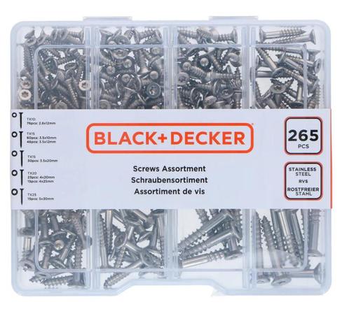 Black and Decker torx-schroevenset (265 stuks), Doe-het-zelf en Bouw, Gereedschap | Overige machines, Nieuw, Verzenden