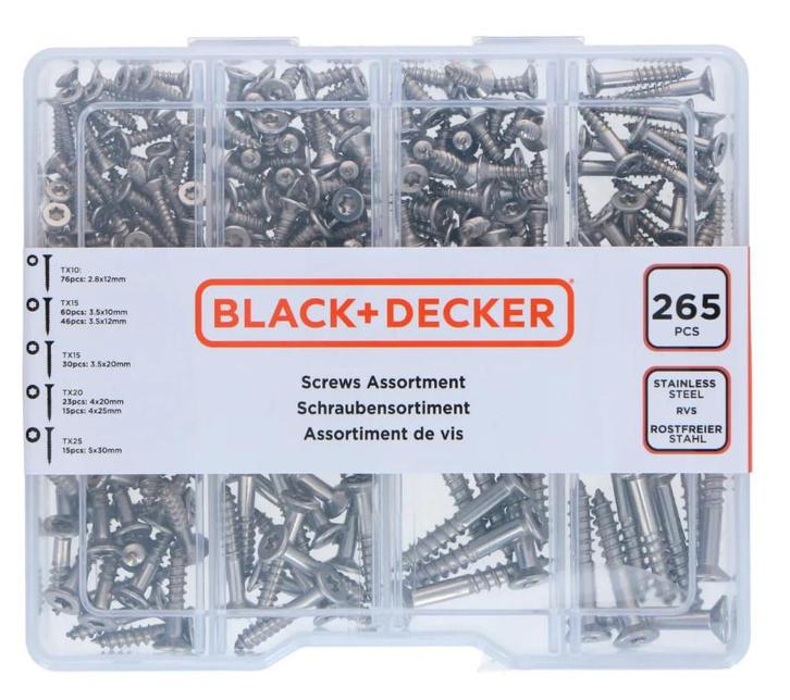 Black and Decker torx-schroevenset (265 stuks), Doe-het-zelf en Bouw, Gereedschap | Overige machines, Nieuw, Verzenden