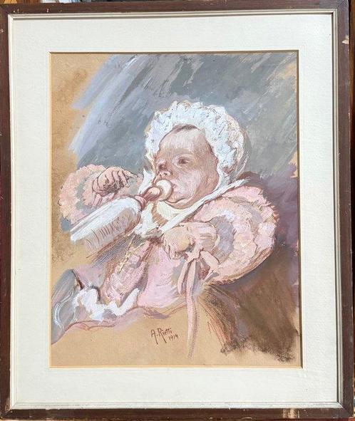 Arturo Rietti (1863-1943), Attribué(e) à - Ritratto di, Antiek en Kunst, Kunst | Schilderijen | Klassiek