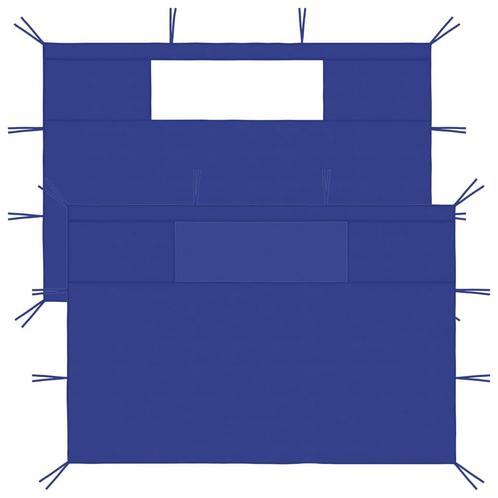 vidaXL Prieelzijwanden met ramen 2 st blauw, Tuin en Terras, Partytenten, Nieuw, Verzenden