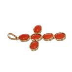 Pendentif - 18 carats Or jaune Corail