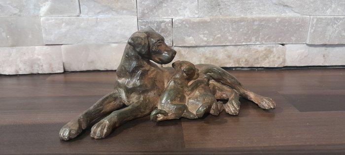 Pierre Chenet (XX-XXI) - sculptuur, La Chienne et Ses Chiots, Antiek en Kunst, Curiosa en Brocante