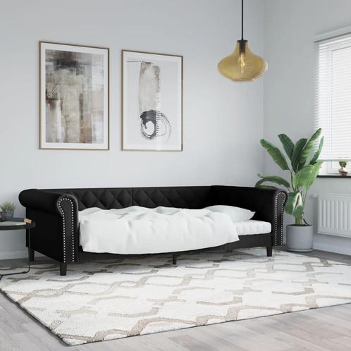 vidaXL Slaapbank 100x200 cm kunstleer zwart, Huis en Inrichting, Slaapkamer | Bedden, Nieuw, Verzenden
