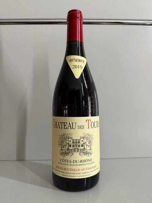 2019 E. Reynaud, Château des Tours Reserve - Côtes-du-Rhône, Verzamelen, Wijnen