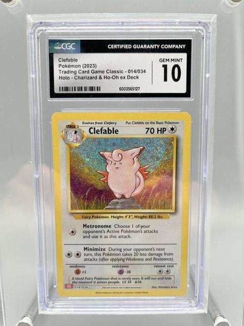 Pokémon Graded card - Clefable Holo - CCC 10 - Sword &, Hobby en Vrije tijd, Verzamelkaartspellen | Pokémon