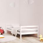 vidaXL Cadre de lit Blanc 90x200 cm Bois de pin massif