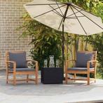 vidaXL Tuinstoelen 2 pcs Naturel 60 x 65 x 76.5 cm Massief, Verzenden, Nieuw