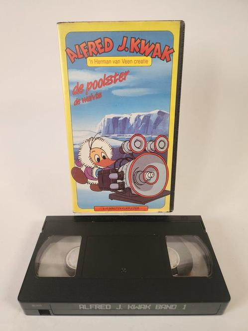 Alfred J Kwak: de Poolster & de Walvis VHS Kids, Cd's en Dvd's, VHS | Kinderen en Jeugd, Zo goed als nieuw, Ophalen of Verzenden