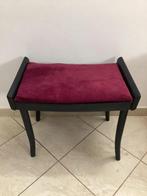 Kruk - Beuken, Fluweel - Vintage krukje, Nieuw