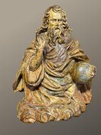 sculptuur, God de vader / 16e-17e eeuw - 33 cm - Polychroom