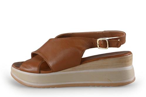 Ebl 8790 Sandalen in maat 38 Cognac | 5% extra korting, Kleding | Dames, Schoenen, Overige kleuren, Gedragen, Sandalen of Muiltjes