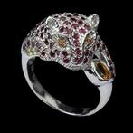 Zonder Minimumprijs - Ring Zilver Citrien - Granaat - 53, Handtassen en Accessoires, Ringen, Nieuw