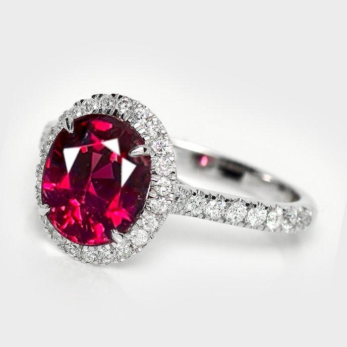 Zonder minimumprijs - Verlovingsring - 14 karaat Witgoud,, Bijoux, Sacs & Beauté, Bijoux anciens