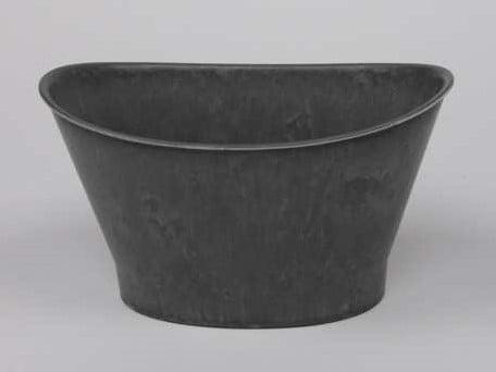 Bloempot Ovaal Basic Grey 22x15x12 cm, Huis en Inrichting, Woonaccessoires | Kunstplanten en Kunstbloemen, Nieuw