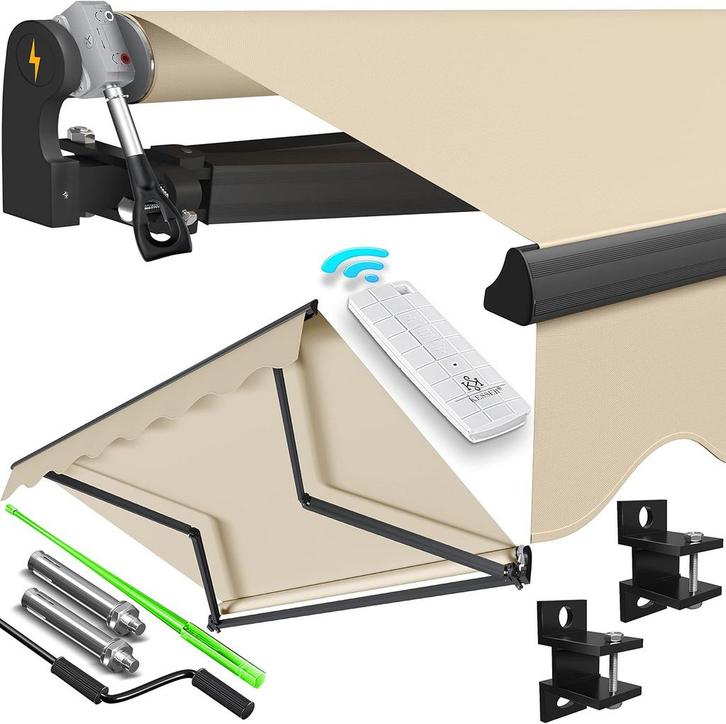 KESSER® Elektrische markies met scharnierarm met afstandsbed, Tuin en Terras, Overige Tuin en Terras, Verzenden