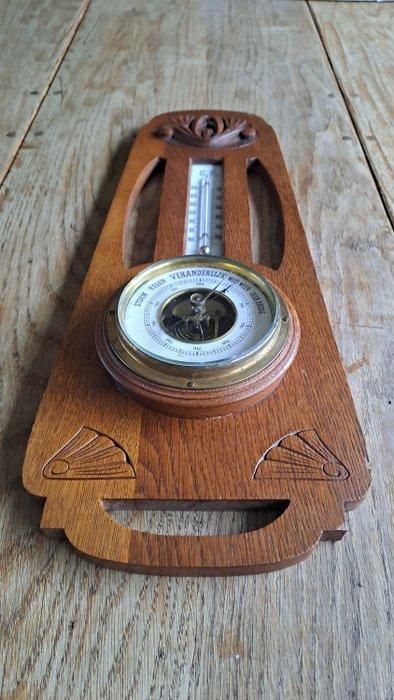 Station météo - Eikenhout, Antiek en Kunst, Kunst | Designobjecten