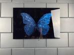 Mike Blackarts - Blue Black Butterfly artwork, Antiquités & Art, Art | Peinture | Moderne