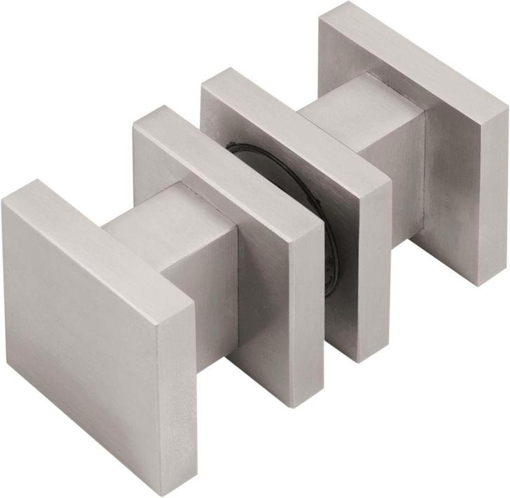 Knopkruk SQUARE LSQ61PD Draaibaar Centrisch mat rvs, Doe-het-zelf en Bouw, Hang- en Sluitwerk, Klink of Kruk, Nieuw, Overige materialen