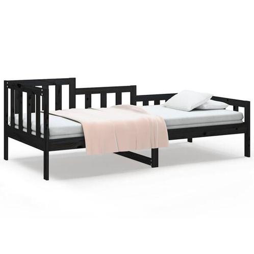 Zwarte Slaapbank 90x200 - - Tweede kansje met 40% korting!, Huis en Inrichting, Slaapkamer | Slaapbanken, 90 cm, 200 cm, Zwart