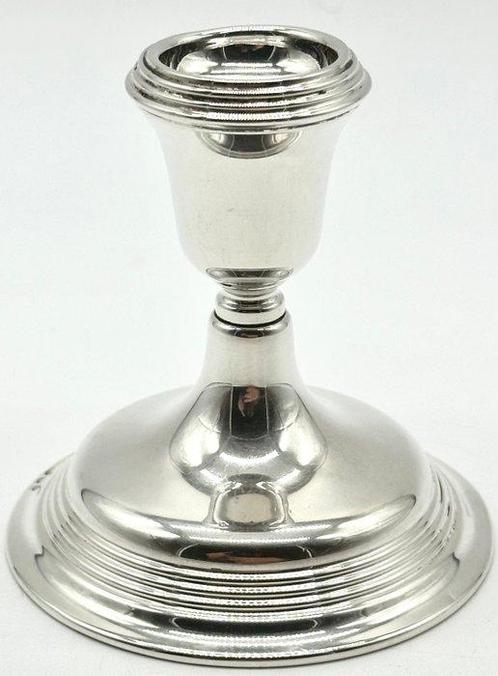 No reserve-Handgemaakte Hollands zilveren Kandelaar - C.F., Antiek en Kunst, Antiek | Zilver en Goud